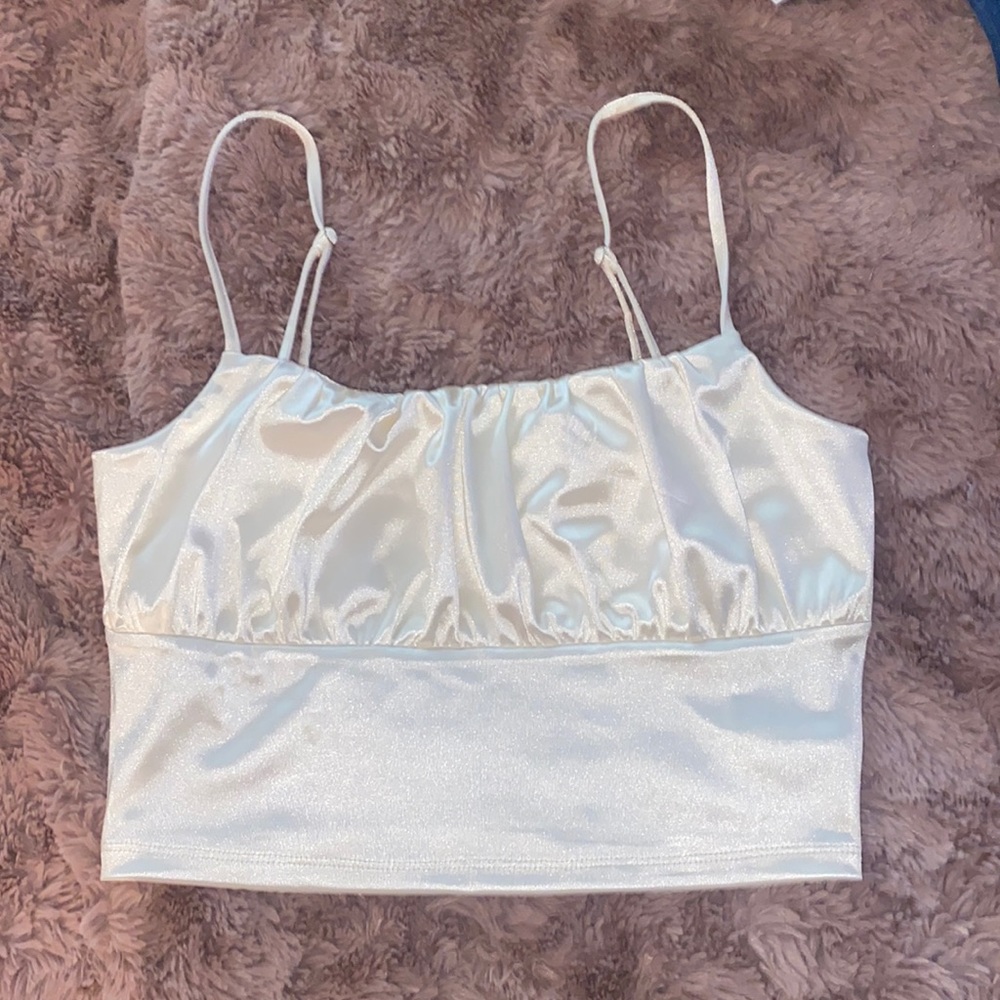 HM satin crop top never worn